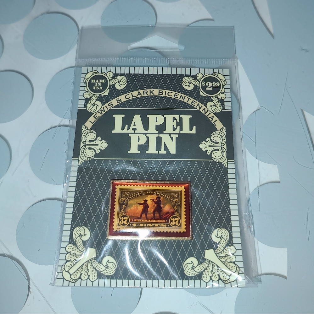 Lewis & Clark Bicentennial Lapel Pin 1804-2004 USPS Postage Stamp New